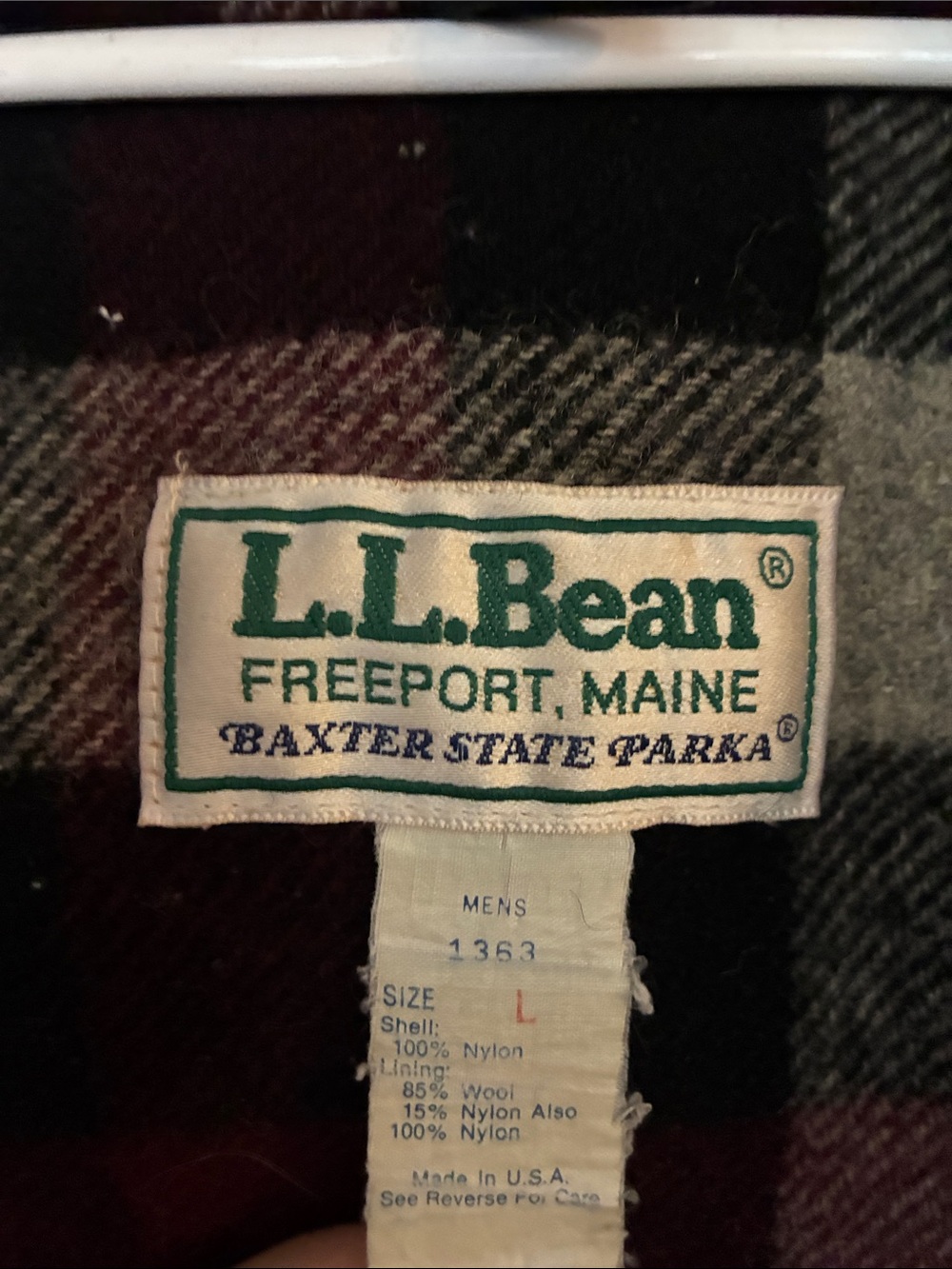 VTG L.L. Bean Wool Lined Baxter State Parka - Picture 3 of 7